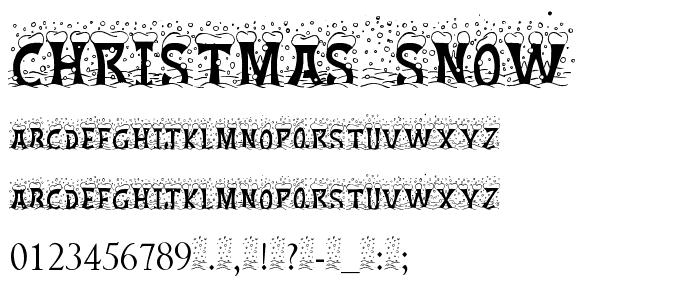 Christmas Snow font